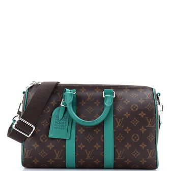 Louis Vuitton Keepall Bandouliere Bag Macassar Monogram Canvas 35