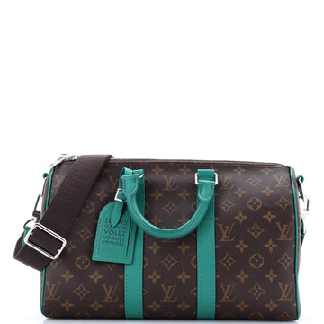 Louis Vuitton Keepall Bandouliere Bag Macassar Monogram Canvas 35