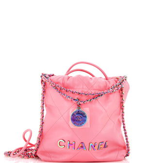 Chanel 22 Chain Hobo Quilted Calfskin Mini