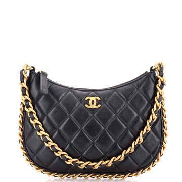 Chanel CC Chain Around Hobo Quilted Lambskin