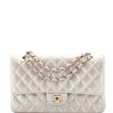 Chanel Classic Double Flap Bag Quilted Metallic Lambskin Medium