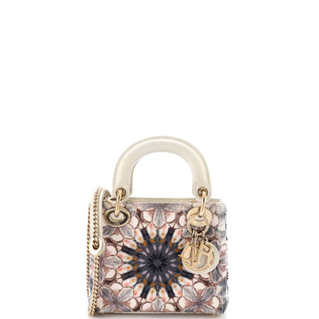 Christian Dior Lady Dior Chain Bag Embroidered Calfskin Mini