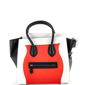 Celine Tricolor Luggage Bag Leather Mini