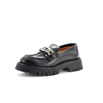 Gucci Women's Interlocking G Jeanne Loafers Leather