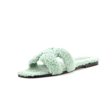 Hermes Women's Oran Sandals Shearling