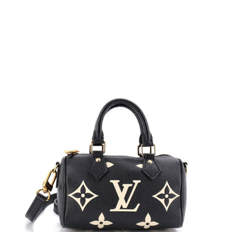 Louis Vuitton Speedy Bandouliere NM Bag Bicolor Monogram Empreinte Giant Nano