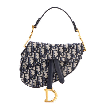 Christian Dior Saddle Handbag Oblique Canvas Mini