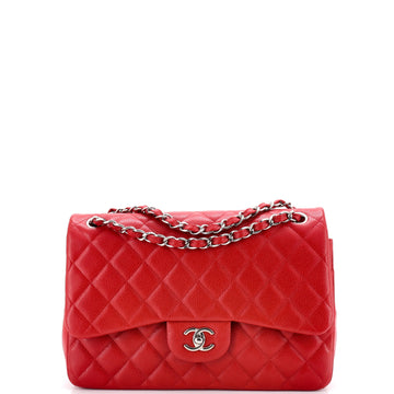 Chanel Classic Double Flap Bag Quilted Caviar Jumbo