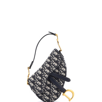 Christian Dior Saddle Handbag Oblique Canvas Mini