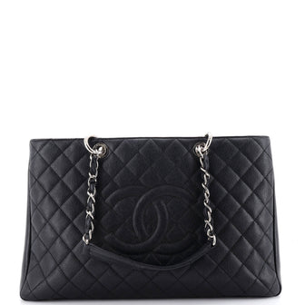Chanel Grand Shopping Tote Quilted Caviar XL