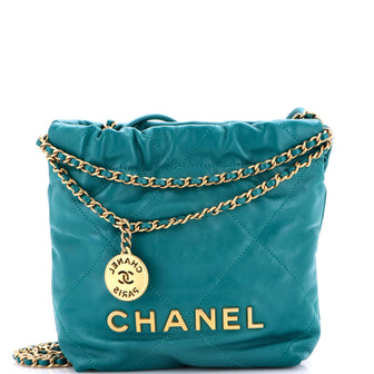 Chanel 22 Chain Hobo Quilted Calfskin Mini