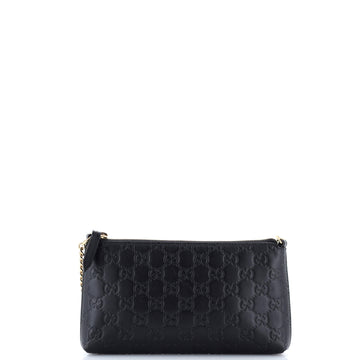 Gucci Chain Wristlet Wallet Guccissima Leather