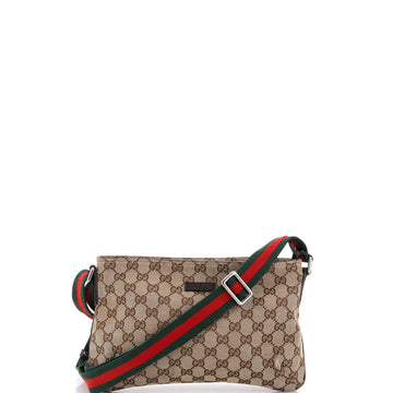Gucci Web Strap Messenger Bag GG Canvas Small