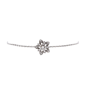 Van Cleef & Arpels Lotus Openwork Bracelet 18K White Gold with Diamonds Mini