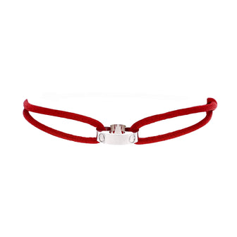 Louis Vuitton Empreinte Bracelet Silk Cord with 18K White Gold