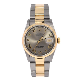 Rolex Oyster Perpetual Datejust Automatic Watch Stainless Steel and Yellow Gold 36