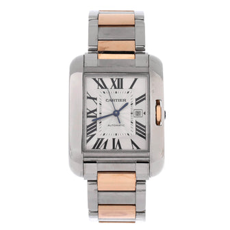 Cartier Tank Anglaise Automatic Watch Stainless Steel and Rose Gold 30
