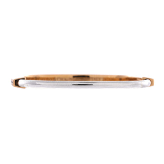 Tiffany & Co. Lock Bangle Bracelet 18K Rose Gold and 18K White Gold with Diamonds Narrow