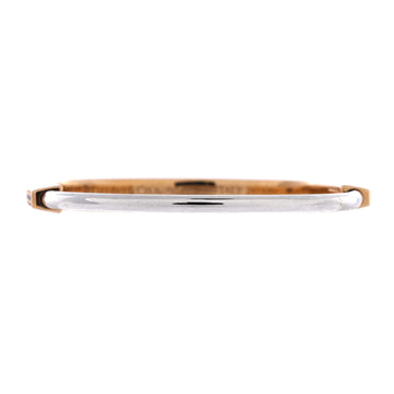 Tiffany & Co. Lock Bangle Bracelet 18K Rose Gold and 18K White Gold with Diamonds Narrow