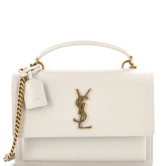 Saint Laurent Sunset Top Handle Shoulder Bag Leather Medium