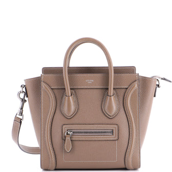 Celine Luggage Bag Grainy Leather Nano
