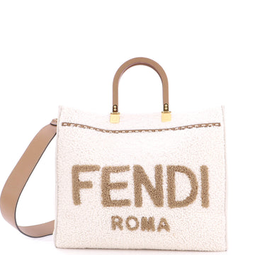 Fendi Sunshine Shopper Tote Shearling Medium