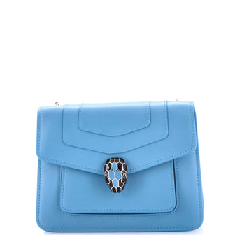 Bvlgari Serpenti Forever Square Shoulder Bag Leather Small