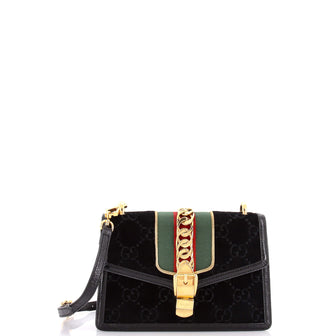 Gucci Sylvie Shoulder Bag GG Velvet Small