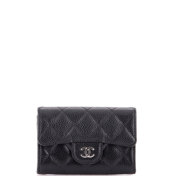 Chanel Classic Flap Card Case Quilted Caviar