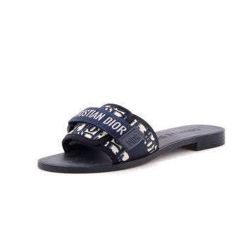 Christian Dior Women's Dio(r)evolution Slide Sandals Oblique Fabric