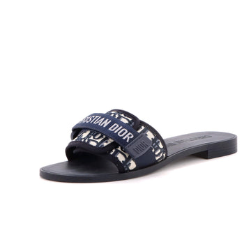Christian Dior Women's Dio(r)evolution Slide Sandals Oblique Fabric