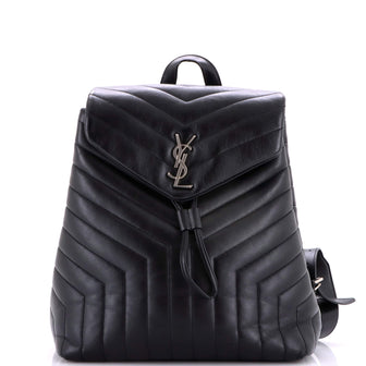 Saint Laurent LouLou Backpack Matelasse Chevron Leather Medium