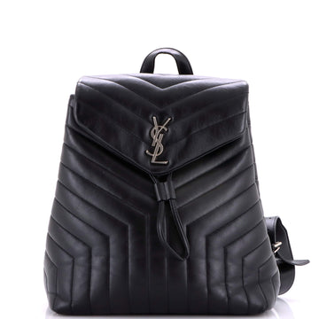 Saint Laurent LouLou Backpack Matelasse Chevron Leather Medium