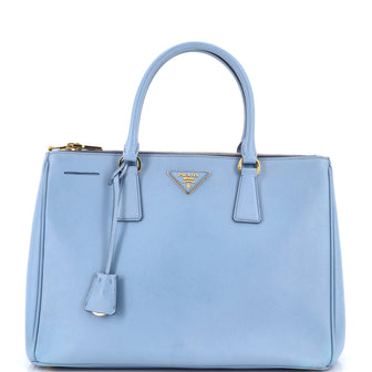 Prada Double Zip Lux Tote Saffiano Leather Medium