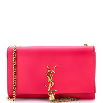 Saint Laurent Classic Monogram Tassel Crossbody Bag Leather Medium