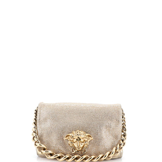 Versace Palazzo Medusa Flap Bag Embellished Leather Small
