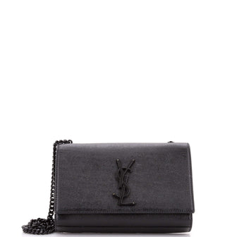 Saint Laurent Classic Monogram Crossbody Bag Grainy Leather Small