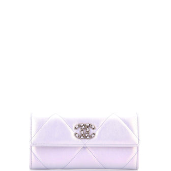 Chanel 19 Flap Wallet Quilted Lambskin Long