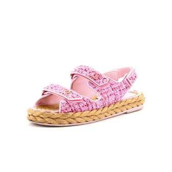 Chanel Women's Velcro Dad Sandals Tweed