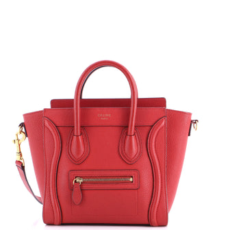 Celine Luggage Bag Grainy Leather Nano