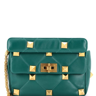 Valentino Garavani Roman Stud Flap Bag Quilted Leather Medium