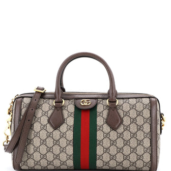 Gucci Ophidia Boston Bag GG Coated Canvas Medium