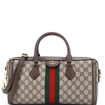 Gucci Ophidia Boston Bag GG Coated Canvas Medium