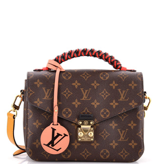 Louis Vuitton Braided Handle Pochette Metis Monogram Canvas with Leather