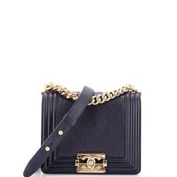 Chanel Reverso Square Boy Flap Bag Caviar Small