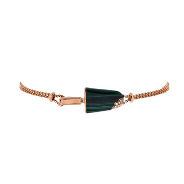 Bvlgari Gelati Bracelet 18K Rose Gold with Malachite and Diamonds