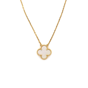 Van Cleef & Arpels Vintage Alhambra Pendant Necklace 18K Yellow Gold and Mother of Pearl