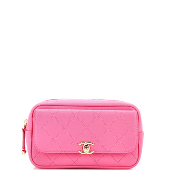 Chanel Casual Trip Waist Bag Quilted Goatskin