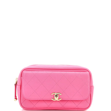 Chanel Casual Trip Waist Bag Quilted Goatskin