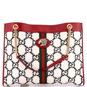 Gucci Rajah Chain Tote GG Tweed Large